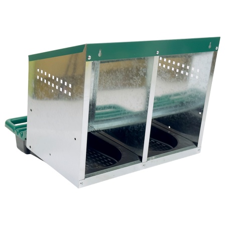 Гнездо для кур несушек HobbyFarm 2 секции с яйцесборником