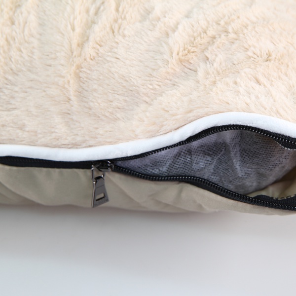 Лежак подушка Pet Choice для собак, 77х57х15 см, со съемным чехлом на молнии, кремовый