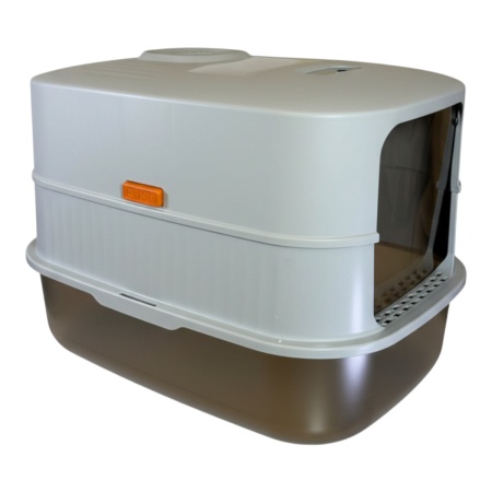 Туалет-домик умный для кошек Petzengo PL-1 60,5х40х39 см с дезодорацией, нержавеющая сталь