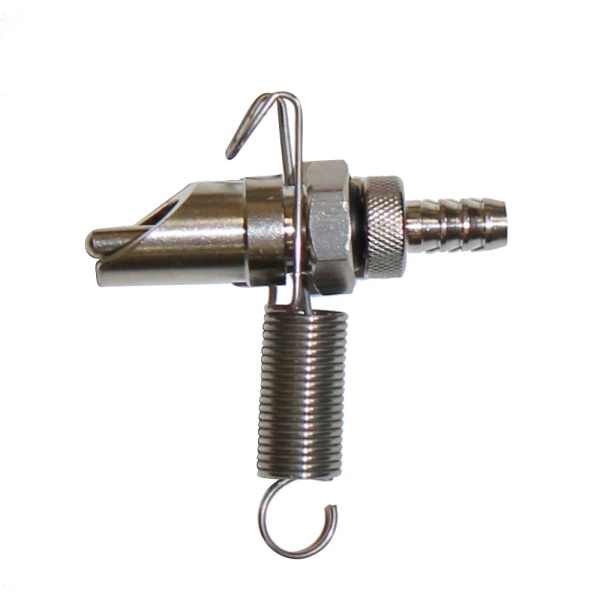 Поилка ниппельная для шиншилл металл с пружиной 1/4 дюйма