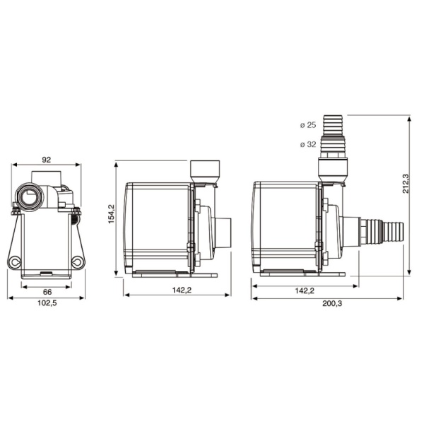 Помпа погружная для аквариума Newa Jet NJ8000 многофункциональная 8000 л/час