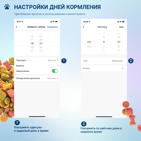 Автокормушка для собак и кошек Pawgether F1S 3,5 л с видеокамерой и голосовой связью, датчиком движения и управлением через смартфон (iOS, Android)