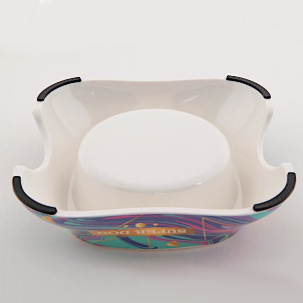 Миска нержавеющая сталь съёмная для собак и кошек, 20x21x6 см, голубой