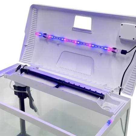 Аквариум Boyu EC-600 панорамный, 66 л, с фильтром и LED-лампой, белый