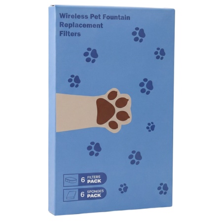 Фильтр для автопоилки фонтана PHW3, сменный (6 фильтров + 6 губок)