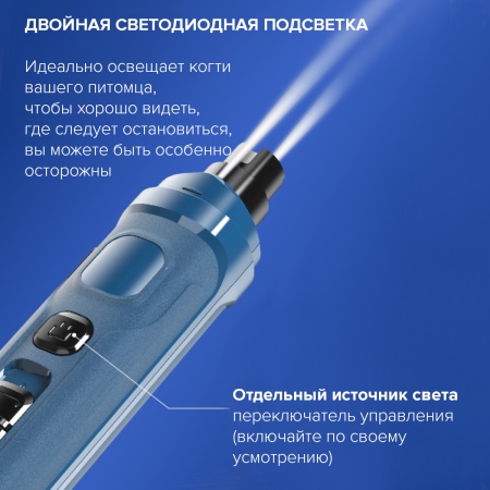 Гриндер для кошек и собак Petwant N30 USB, подсветка, LED индикатор, 2 скорости, фиолетовый