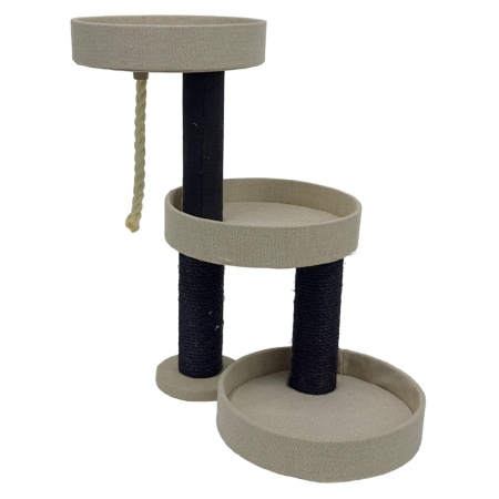 Когтеточка-комплекс с канатом 60х30х60 см, кремовый