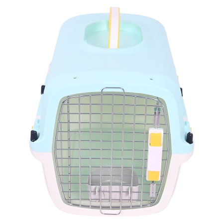 Переноска Transport 52x35x34 см для кошек и собак Pet Choice авиа стандарт, голубая