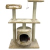 Когтеточка-комплекс с домиком 60х30х96 см, бежевый