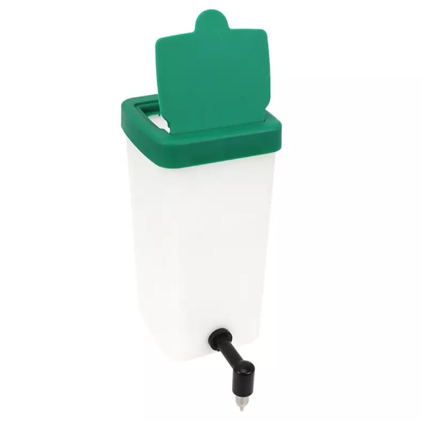 Поилка ниппельная с бачком HobbyFarm 1 л для кур и кроликов с креплением на сетку