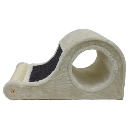 Когтеточка-волна для кошек 50х30х25 см с туннелем, кремовый