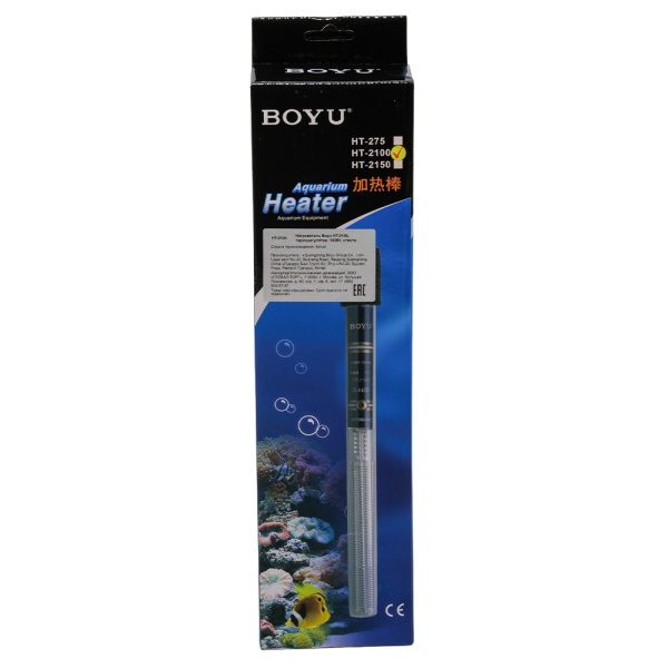 Нагреватель для аквариума Boyu HT-2100 100 Вт с терморегулятором автоматический 90-130 л