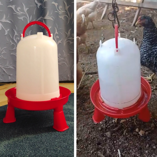 Поилка вакуумная ECO 5 л с ручкой на ножках, 2 шт.