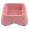 Миска бамбуковая для кошек и собак, 15x15x5.5 см, 430 мл, розовый