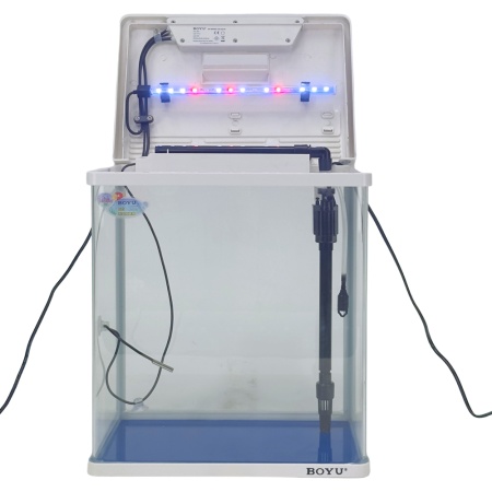 Аквариум Boyu HG-300 панорамный 22 л, LED освещение, дисплей, фильтры, белый​