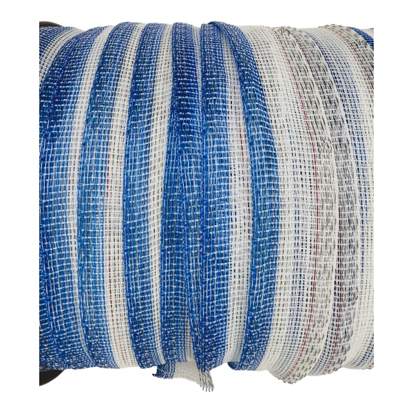 Лента для электропастуха FarmGuard зимняя сине-бело-красная 40 мм / 200 м / 8х0.4 мм SS