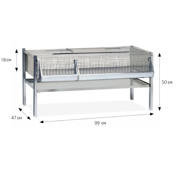 Клетка для перепелок на 20 голов 99 см для откорма