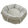 Лежак подушка Pet Choice для собак и кошек, круглый 66х66х15 см, меховой, серый