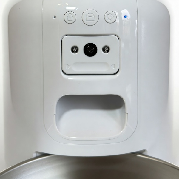 Автокормушка Petzengo PF28C Wi-Fi 4 л с камерой для сухого корма, стальная миска, белая