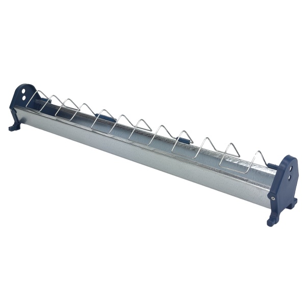 Кормушка лотковая 75 см оцинкованная сталь для цыплят и мелкой птицы