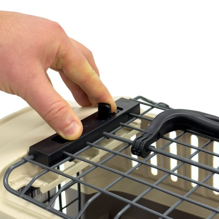 Переноска Superior Range 51х33х33 см для кошек и собак Pet Choice с креплением к ремню безопасности автомобиля и металлической верхней решеткой