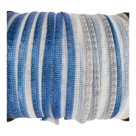 Лента для электропастуха FarmGuard зимняя сине-бело-красная 40 мм / 200 м / 8х0.4 мм SS