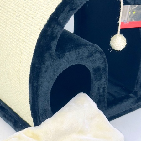 Когтеточка-домик 50х40х50 см, черный