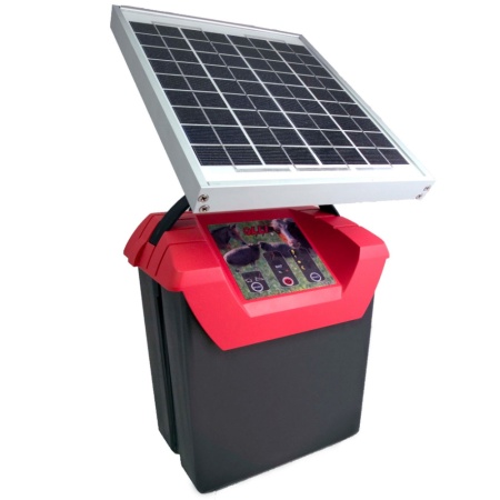 Электропастух OLLI 9.07S от сети и аккумулятора с солнечной панелью и аккумулятором