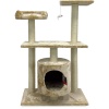 Когтеточка-комплекс с домиком 60х30х96 см, бежевый