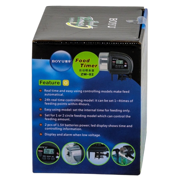 Автокормушка для рыб в аквариум Boyu ZW-82 с ЖК дисплеем и таймером