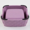 Миска бамбуковая для кошек и собак, 15x15x5.5 см, 430 мл, фиолетовый