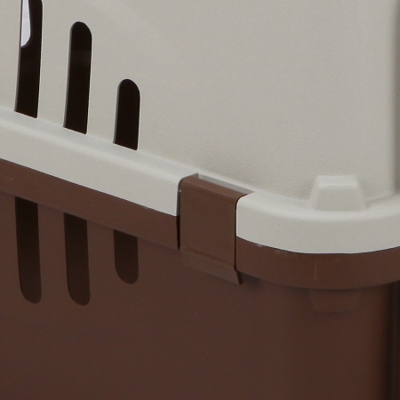 Переноска Safari Range 50х35х32 см для кошек и собак Pet Choice с металлической верхней решеткой, коричневый