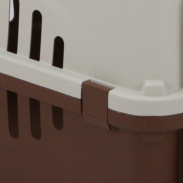 Переноска Safari Range 50х35х32 см для кошек и собак Pet Choice с металлической верхней решеткой, коричневый