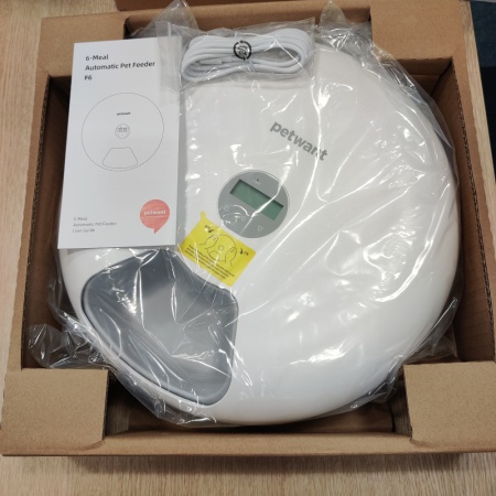 Автокормушка Petwant F6-LCD 6 секций, ж/к дисплей, белая