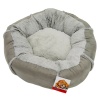 Лежак подушка Pet Choice для собак и кошек, круглый 66х66х15 см, меховой, серый