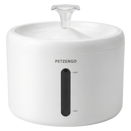 Автопоилка фонтан Petzengo PW9-L 2.5 л, с подсветкой, для кошек и собак, белая