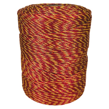 Провод для электропастуха FarmGuard красный с желтым 3 мм / 1000 м / 3x0,2 мм