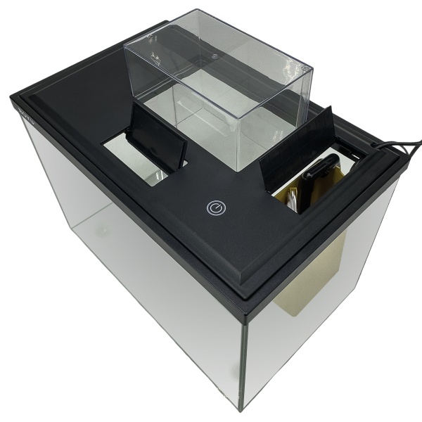 Аквариум Boyu FY-10 35 л с вакуумным карманом, отрицательным давлением, фильтром и LED-лампой, черный