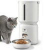 Автокормушка Petzengo PF28C Wi-Fi 4 л с камерой для сухого корма, стальная миска, белая