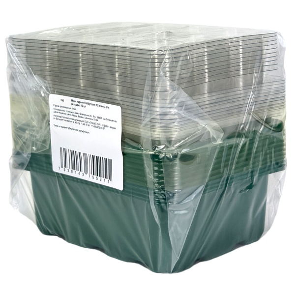 Мини парник HobbyFarm, 12 ячеек, для рассады, 10 шт.