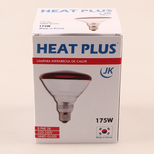 Лампа инфракрасная 175 Bт JK Lighting, E27 PAR38, прессованное стекло, красная