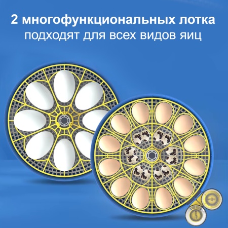 Инкубатор HHD 18H автоматический для яиц 220В/12В от сети и аккумулятора, с овоскопом на 18 яиц