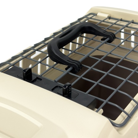 Переноска Superior Range 51х33х33 см для кошек и собак Pet Choice с креплением к ремню безопасности автомобиля и металлической верхней решеткой