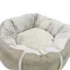Лежак подушка Pet Choice для собак и кошек, круглый 66х66х15 см, меховой, серый