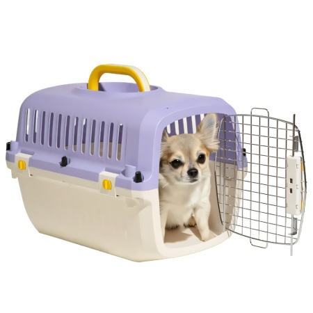 Переноска Transport 52x35x34 см для кошек и собак Pet Choice авиа стандарт, фиолетовая