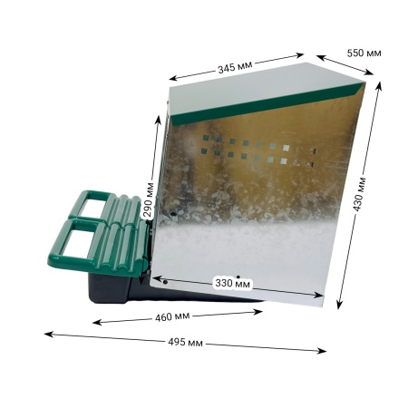 Гнездо для кур несушек HobbyFarm 2 секции наружное крепление с яйцесборником
