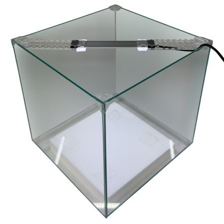 Аквариум Newa Ego LID, EL 30W, 28 л панорамный, LED освещение, белая стеклянная крышка