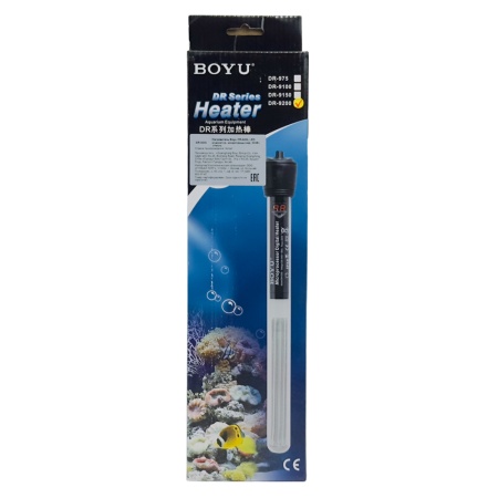 Нагреватель для аквариума Boyu DR-9200 с терморегулятором, LED индикатором и дисплеем, 200 Вт на 190-250 л