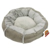 Лежак подушка Pet Choice для собак и кошек, круглый 66х66х15 см, меховой, серый