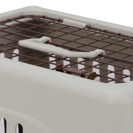 Переноска Safari Range 50х35х32 см для кошек и собак Pet Choice с металлической верхней решеткой, коричневый